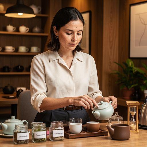 Un'immagine ravvicinata di fiori di camomilla essiccati per preparare il tè.